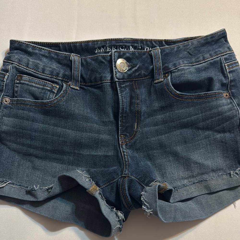 Womens American Eagle Outfitters Blue Denim Shorts Size 4